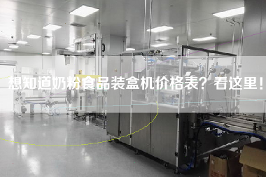 想知道奶粉食品裝盒機價格表？看這里！