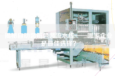 揭秘自動裝箱包裝流水線——哪家企業(yè)是最佳選擇