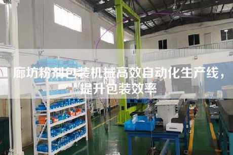 廊坊粉劑包裝機械高效自動化生產線，提升包裝效率