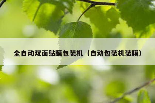 全自動雙面貼膜包裝機(自動包裝機裝膜)