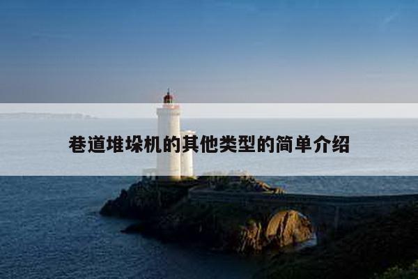 巷道堆垛機的其他類型的簡單介紹